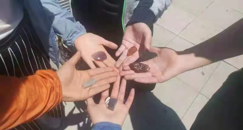 几只手掌心里各托着一块宝石